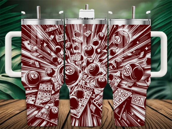 Bingo Card Explosion 40oz Tumbler Graphics & Crafts Asset
