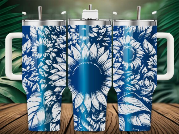 Blue Garden Flower: Graphics and Crafts for Publishers