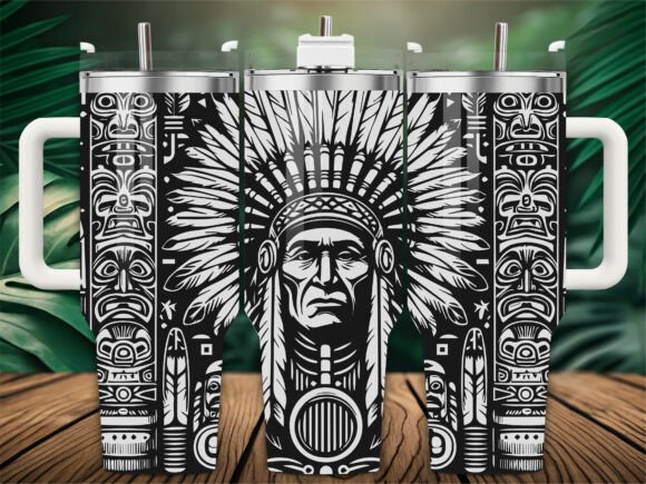 Boho Native Headdress Graphics for Crafts Branding