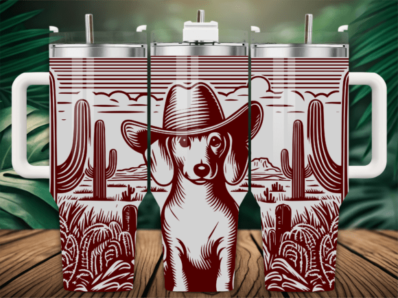 Desert Dachshund Dog Hat Graphics for Crafts