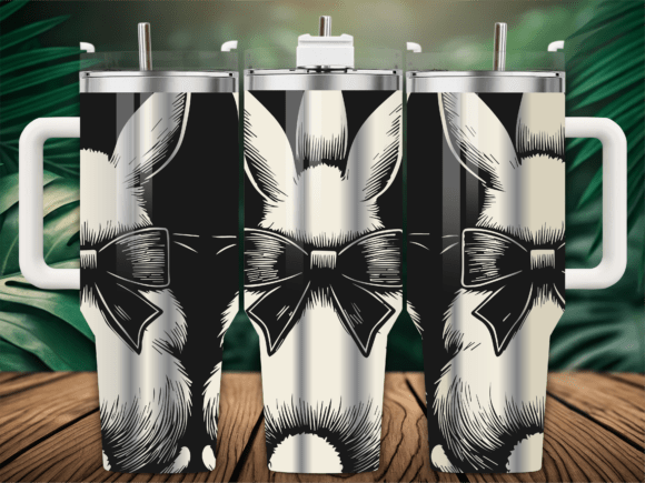 Easter Bunny Bow Tumbler Graphics for Tumbler Wraps