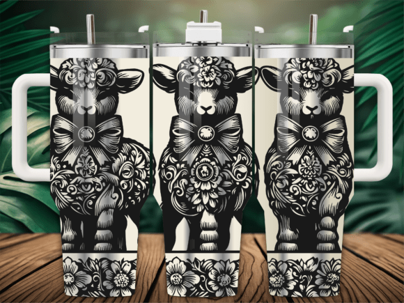 Easter Lamb Bow Tumbler Wraps Graphics Review