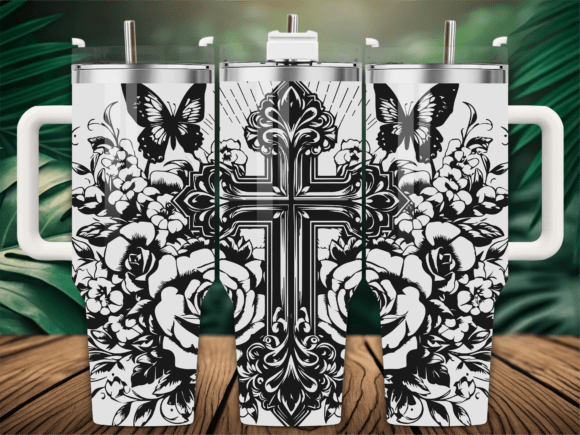 Floral Butterfly Rose Tumbler Wrap Graphics Review