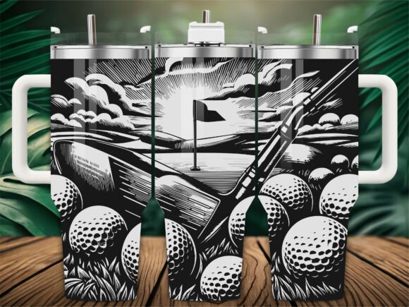 Golf Sports Sunset Graphics for Crafts & Branding
