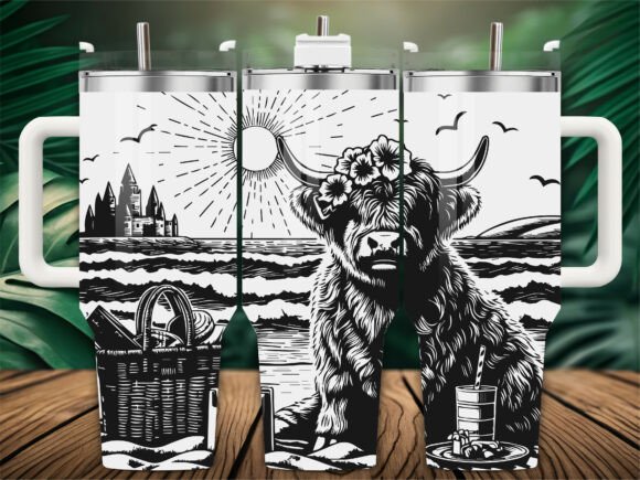 Highland Cow Beach: Graphics & Crafts for Sellers