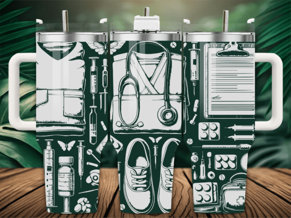Nurse Stethoscope Medical Tumbler Graphics for Crafts