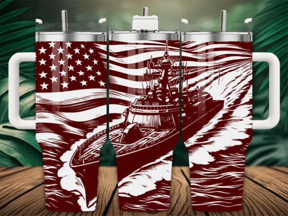 Patriotic USA Navy Ship Tumbler Graphics & Crafts Review