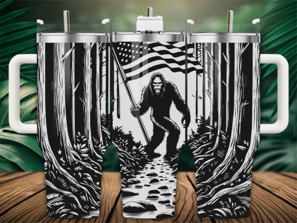 Retro Sasquatch Moon 40oz Tumbler Graphics & Crafts Review