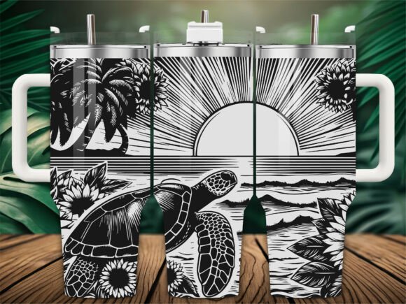 Turtle Beach Sunset Graphics for Crafts & Sellers