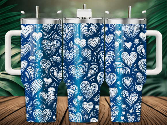 Valentines Hearts Tumbler Graphics for Tumbler Wraps