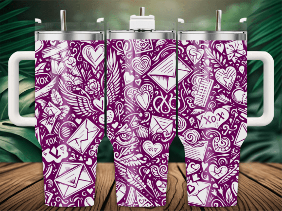 Valentines Pattern Tumble Wrap: Graphics for Tumbler Wraps